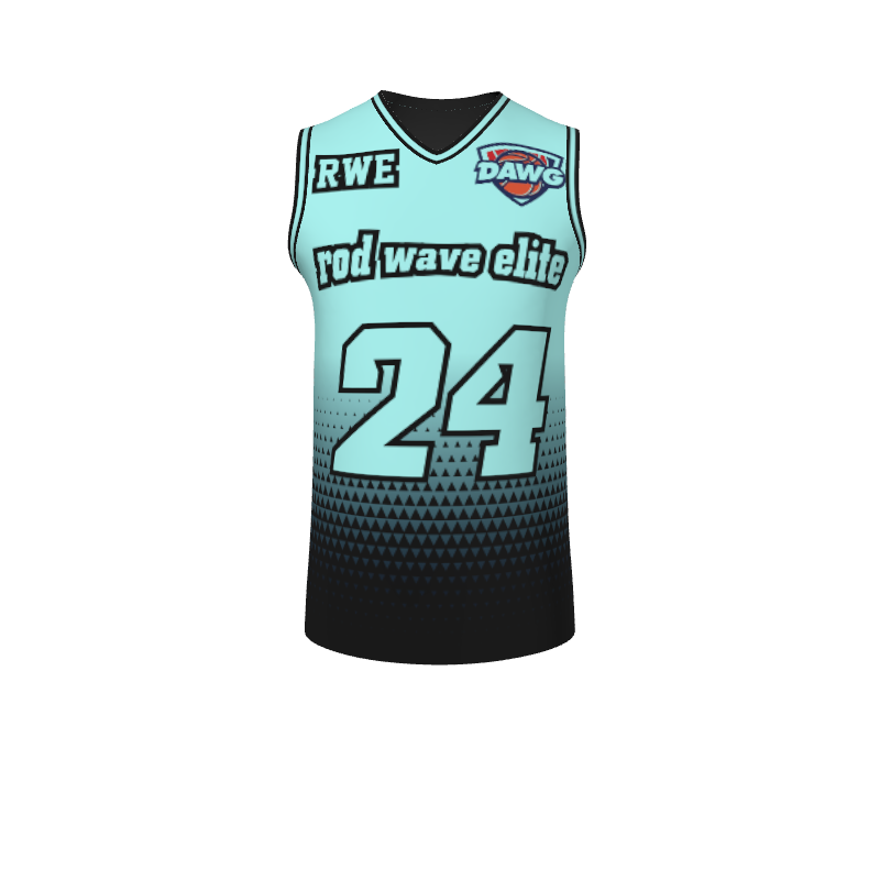 GS Custom Blank Design Male V-Neck Halfcourt Basketball. (x 1)