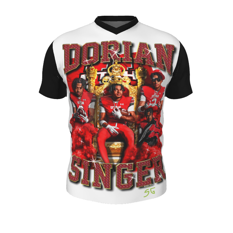 GS Custom Blank Design Fully Customizable Gameday Mens V-Neck Jersey. (x 1)