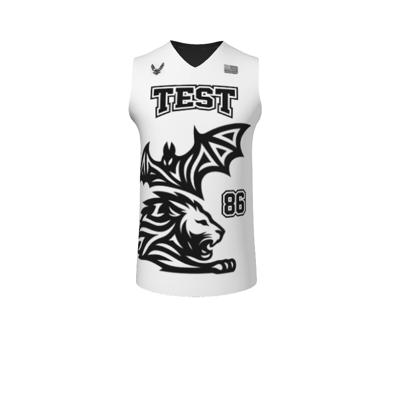 GS Custom Blank Design Male V-Neck Halfcourt Basketball. (x 1)