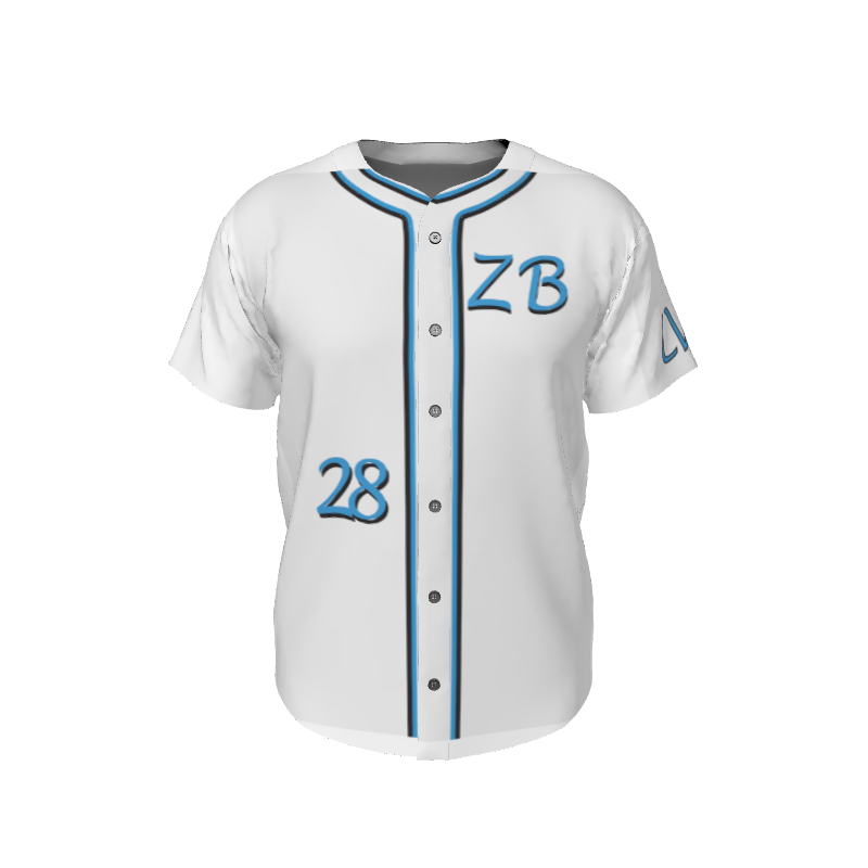 GS Custom Blank Design Male Line Drive Full Button Jersey. (x 1)