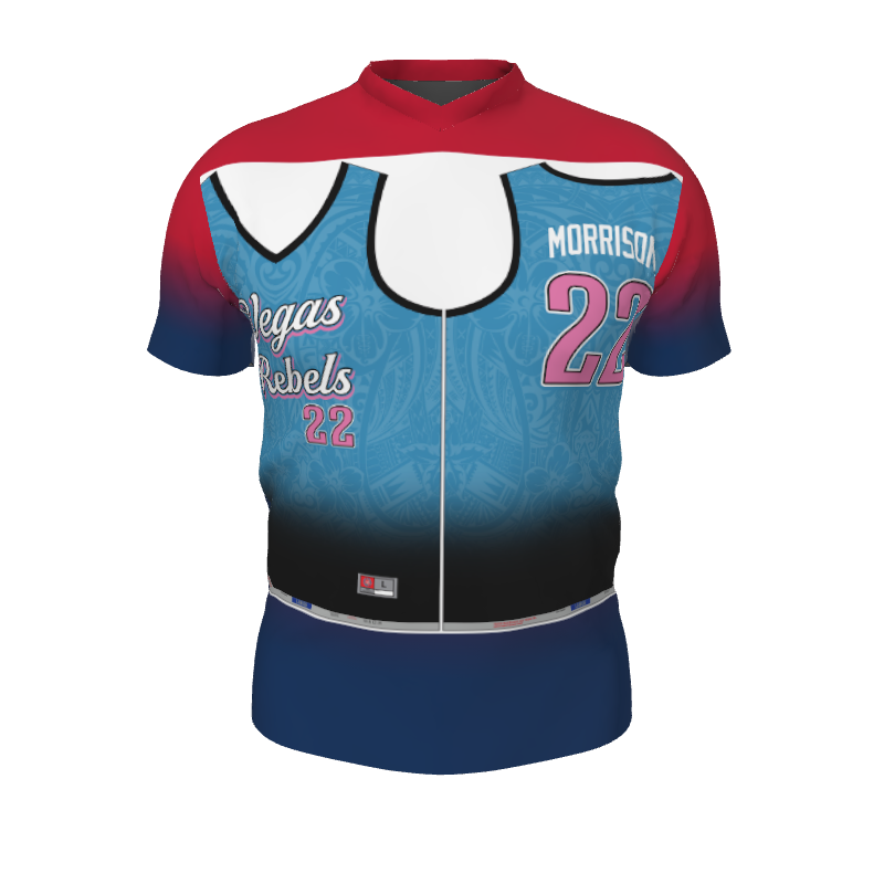 GS Custom Blank Design Pregame V-Neck Mens SS Jersey. (x 1)