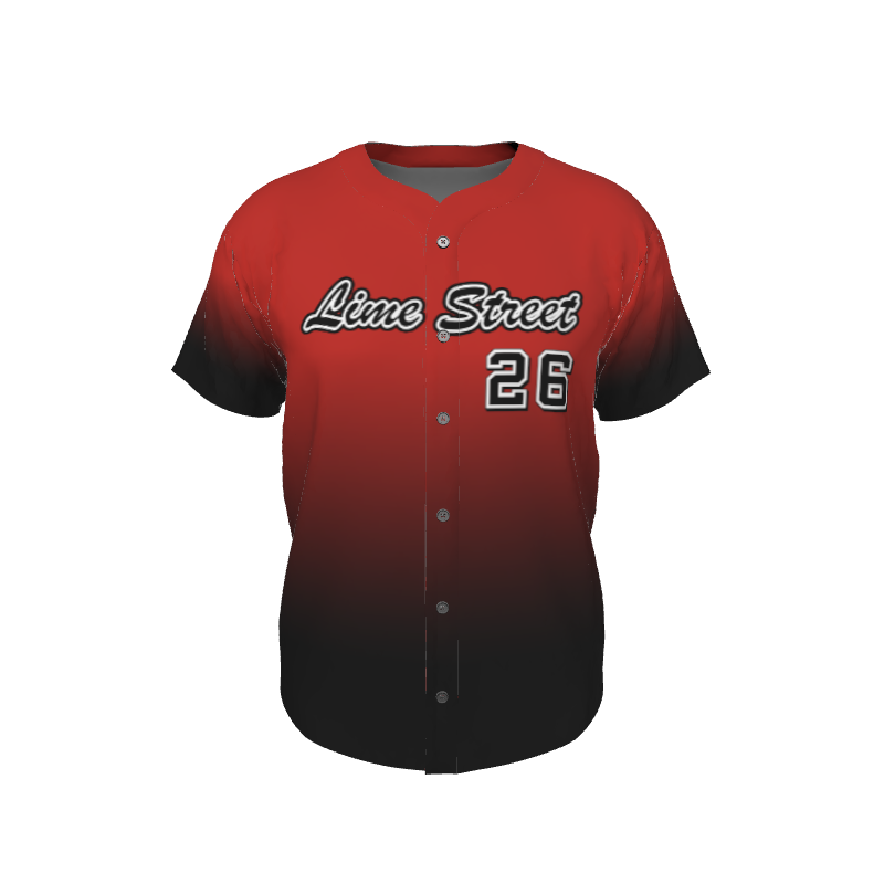 GS Custom Blank Design Male Line Drive Full Button Jersey. (x 1)