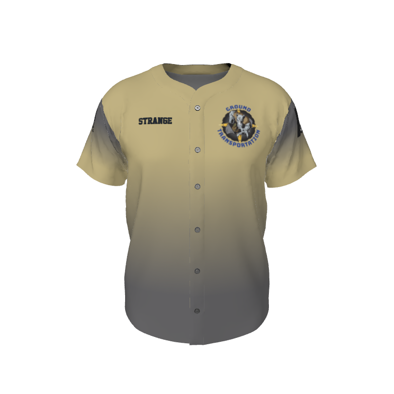 GS Custom Blank Design Male Line Drive Full Button Jersey. (x 1)