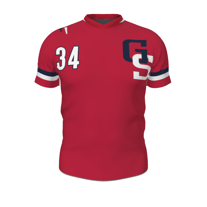 GS Custom Blank Design Pregame V-Neck Mens SS Jersey. (x 1)