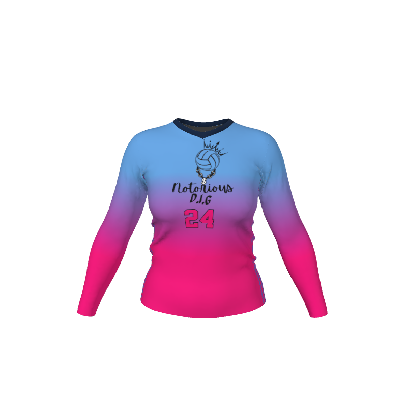 GS Custom 01 Female Spiker LS V-Neck Jersey. (x 1)