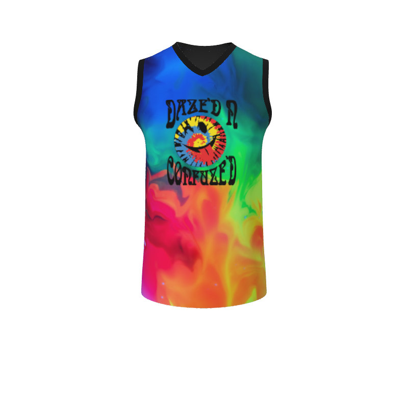 GS Custom Blank Design Male V-Neck Halfcourt Basketball. (x 1)