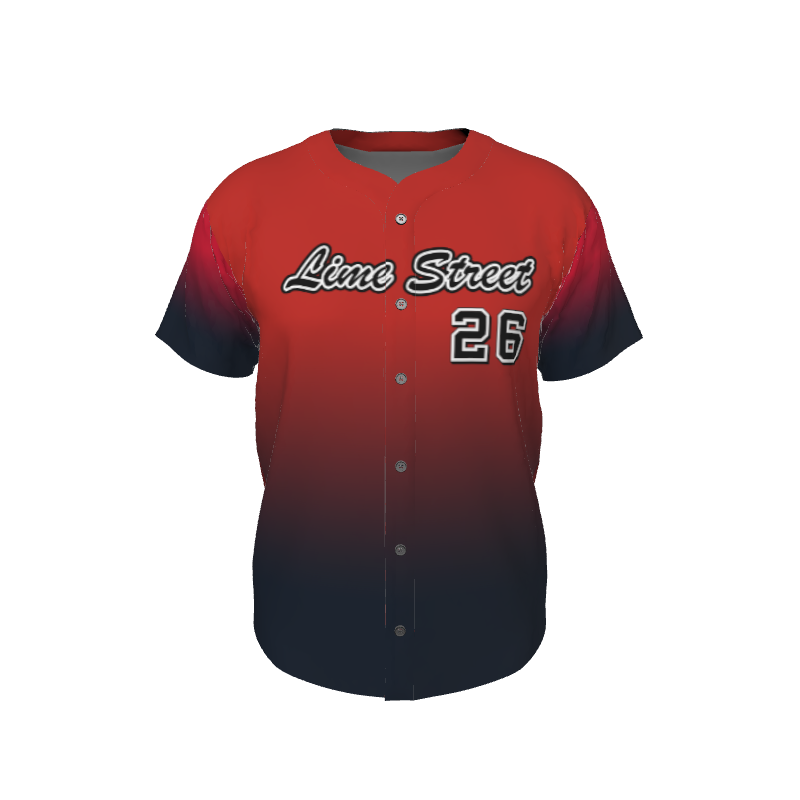 GS Custom Blank Design Male Line Drive Full Button Jersey. (x 1)
