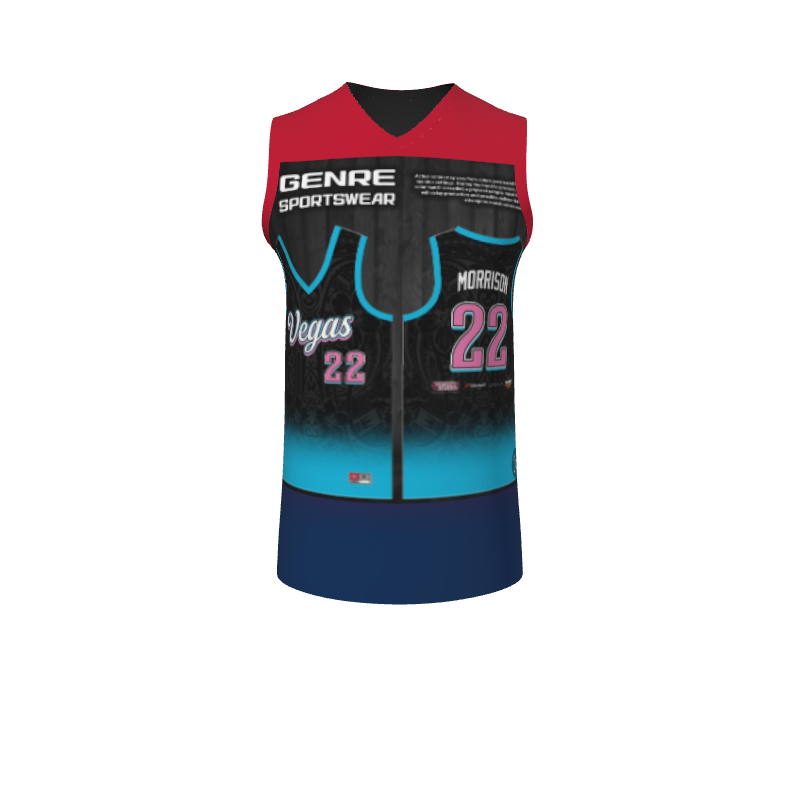 GS Custom Blank Design Male V-Neck Halfcourt Basketball. (x 21)