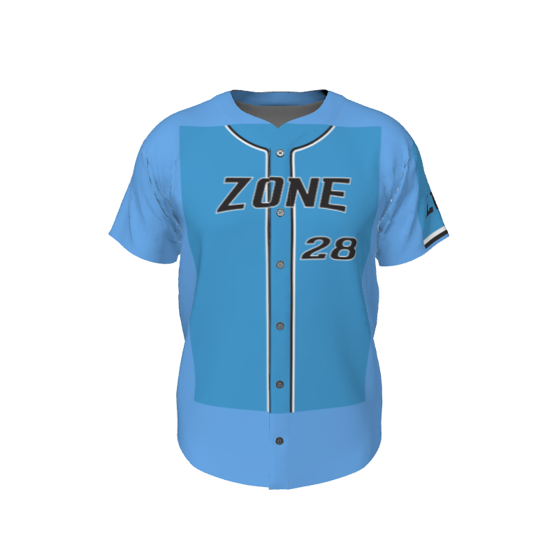 GS Custom Blank Design Male Line Drive Full Button Jersey. (x 1)