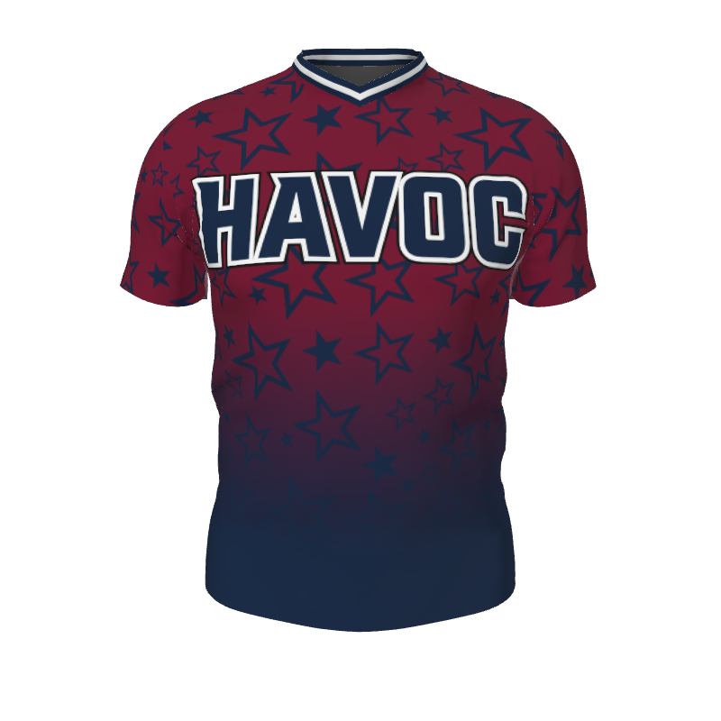 GS Custom Blank Design Pregame V-Neck Mens SS Jersey. (x 1)