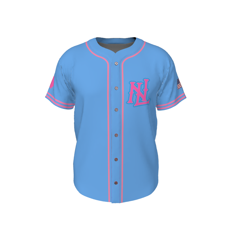 GS Custom 01 Male Line Drive Full Button Jersey. (x 1)