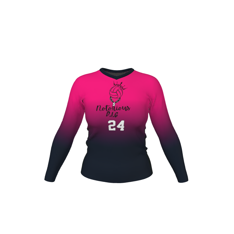 GS Custom 01 Female Spiker LS V-Neck Jersey. (x 1)