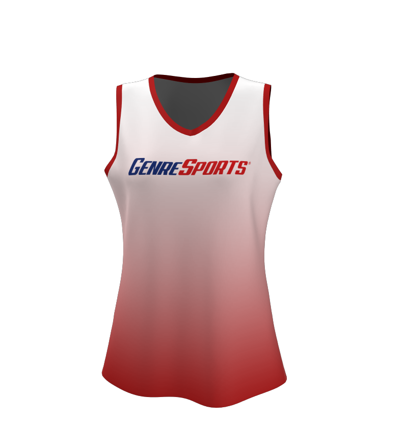 Fully Customizable Female V-Neck Basketball Jersey