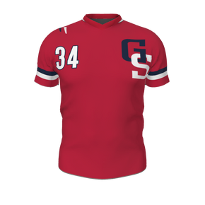 GS Custom Blank Design Pregame V-Neck Mens SS Jersey. (x 1)