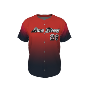 GS Custom Blank Design Male Line Drive Full Button Jersey. (x 1)